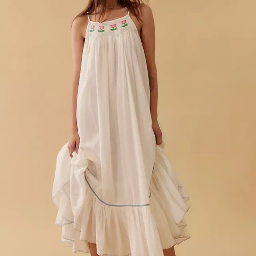 Free People Tip Toeing Whisper Maxi Dress